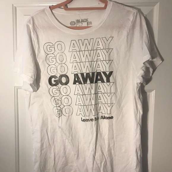 Hot Topic Go Away T-Shirt (Emo/Goth Style) - Picture 2 of 2